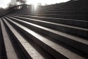 Steps up into the park